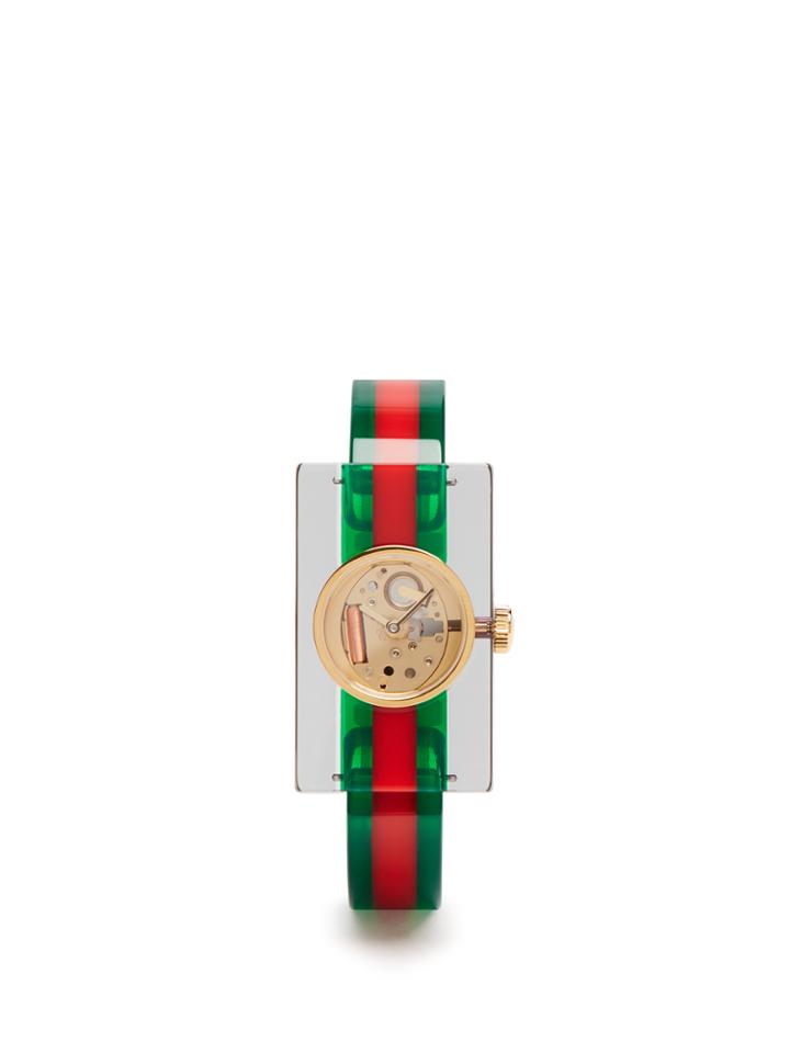 Gucci Web Plexiglas Watch