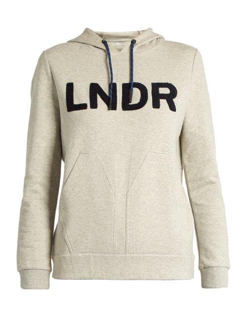 Matchesfashion.com Lndr - College Cotton Blend Performance Hooded Sweatshirt - Womens - Grey