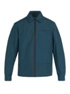 Matchesfashion.com Prada - Point Collar Padded Jacket - Mens - Light Blue