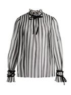 Valentino Striped Silk Organza Blouse