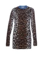 Stella Mccartney Leopard-jacquard Long-sleeved Sweater