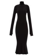 Norma Kamali - High-neck Midi Dress - Womens - Black