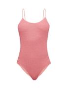 Matchesfashion.com Oseree - Lumire Metallic Scoop Back Swimsuit - Womens - Pink