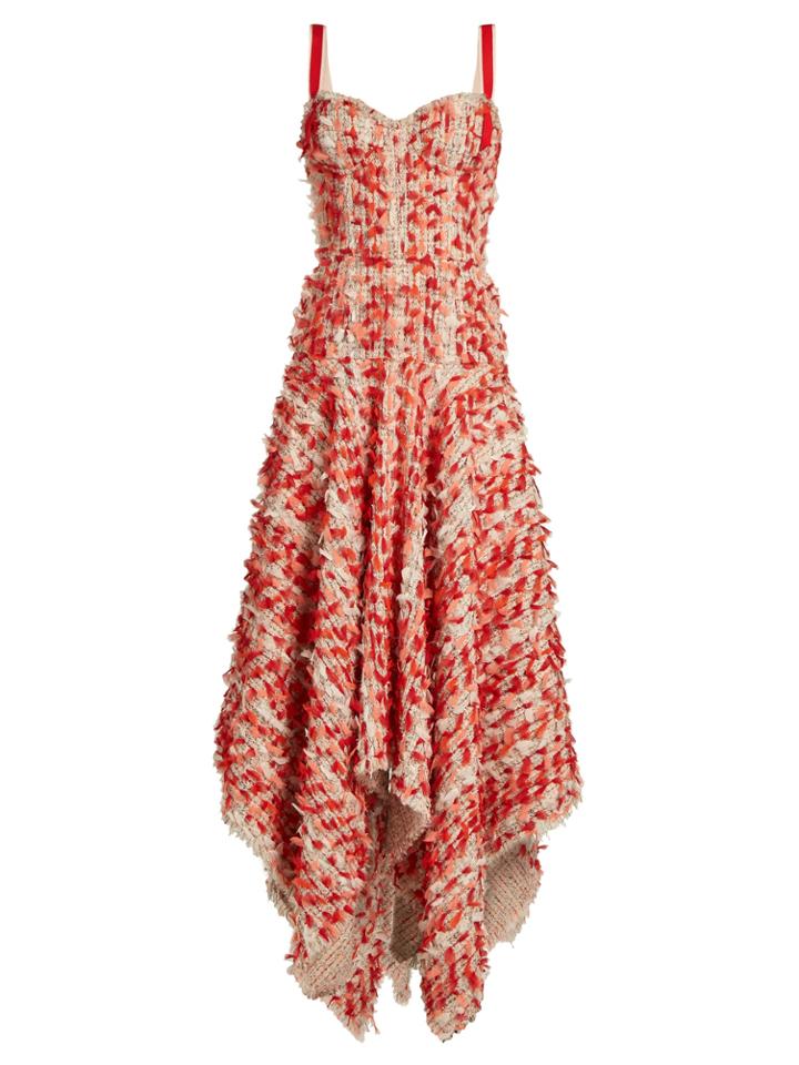 Alexander Mcqueen Handkerchief-hem Tweed Dress