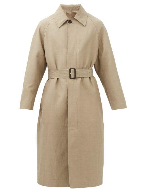 The Row - Edward Belted Alpaca-blend Canvas Overcoat - Mens - Brown