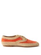 Gabriela Hearst - Miguel Raffia And Suede Shoes - Womens - Orange