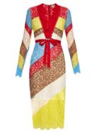 Preen By Thornton Bregazzi Anoushka V-neck Lace Dress