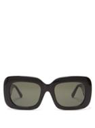 Matchesfashion.com Linda Farrow - Lavinia Square Acetate Sunglasses - Womens - Black