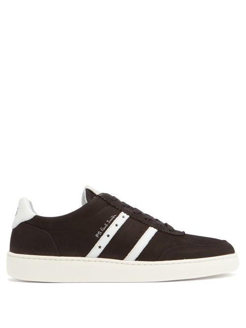 Matchesfashion.com Paul Smith - Raffi Striped Nubuck Trainers - Mens - Black