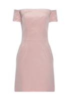 Matchesfashion.com Raey - Off The Shoulder Silk Dress - Womens - Pink