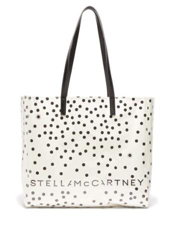 Matchesfashion.com Stella Mccartney - Small Pvc & Polka Dot Paper Tote Bag - Womens - Ivory Multi