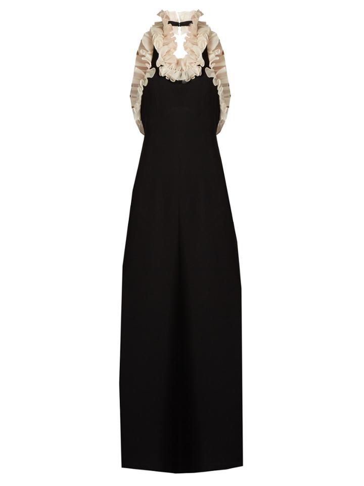 Isa Arfen Jane Ruffled-neck Cotton Dress