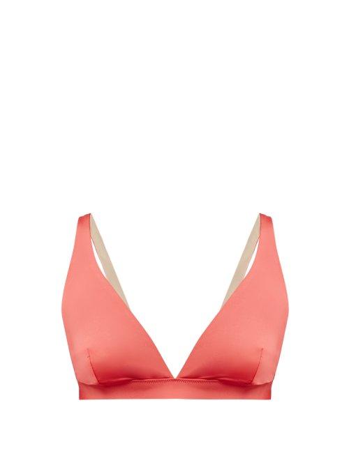 Matchesfashion.com Skin - The Dion Reversible Bikini Top - Womens - Red Multi