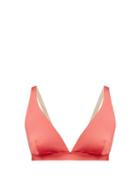 Matchesfashion.com Skin - The Dion Reversible Bikini Top - Womens - Red Multi