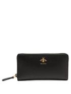 Matchesfashion.com Gucci - Textured Leather Continental Wallet - Mens - Black