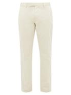 Matchesfashion.com Polo Ralph Lauren - Cotton Blend Twill Slim Fit Chino Trousers - Mens - Cream