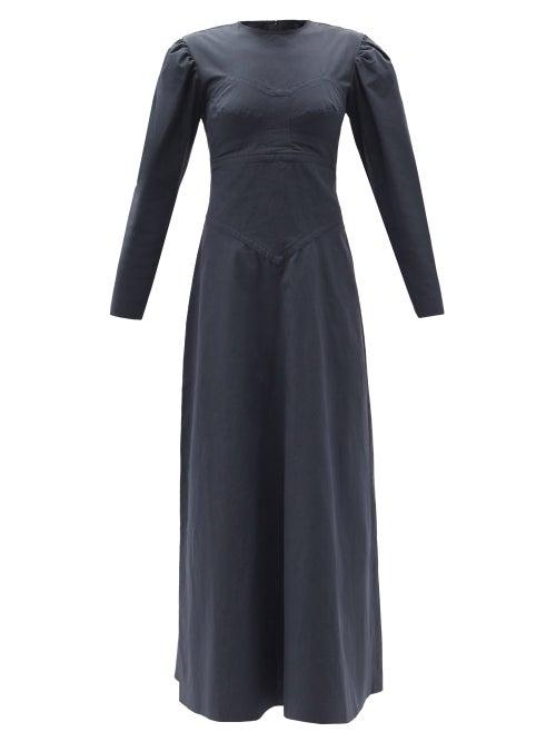 Matchesfashion.com Isabel Marant - Taylin Panelled Cotton Maxi Dress - Womens - Black
