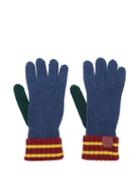Loewe - Anagram-patch Striped Wool Gloves - Womens - Multi