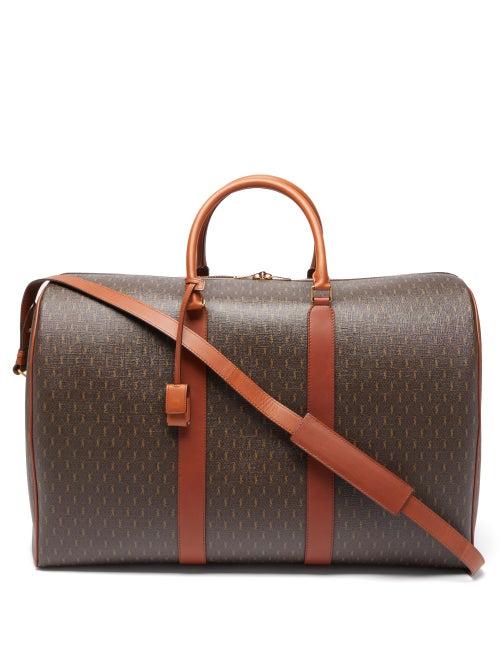 Saint Laurent - Ysl-monogram Jacquard Coated Canvas Holdall - Mens - Brown