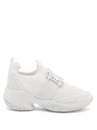 Matchesfashion.com Roger Vivier - Viv Run Crystal-embellished Buckled Trainers - Womens - White