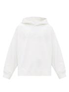 Matchesfashion.com Mm6 Maison Margiela - Embossed-logo Cotton-jersey Hooded Sweatshirt - Womens - White