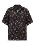 Matchesfashion.com Edward Crutchley - Floral-print Silk Shirt - Womens - Black Multi