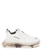 Balenciaga - Triple S Faux-leather And Mesh Trainers - Mens - White