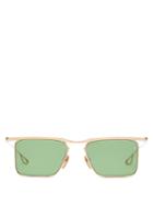 Matchesfashion.com Jacques Marie Mage - Beauregard Squared Titanium Sunglasses - Mens - Gold