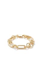 Laura Lombardi - Rafaella 14kt Gold-plated Chain Bracelet - Womens - Yellow Gold