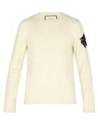 Matchesfashion.com Gucci - Tiger Intarsia Wool Sweater - Mens - White