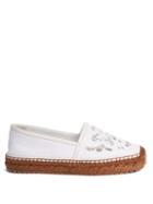 Dolce & Gabbana - Dg Canvas Flatform Espadrilles - Womens - White