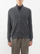 Lemaire - Merino-blend Cardigan - Mens - Dark Grey