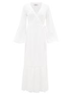 Matchesfashion.com The Upside - Kate Broderie Anglaise Wrap Dress - Womens - White