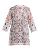 Le Sirenuse, Positano Giada Kantha Shell-print Long-sleeved Dress