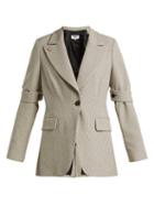 Matchesfashion.com Mm6 Maison Margiela - Checked Jersey Jacket - Womens - Beige Multi