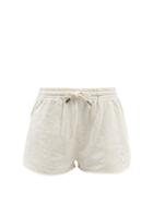 Isabel Marant Toile - Logo-embossed Cotton-blend Jersey Shorts - Womens - Ivory