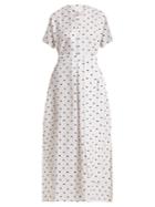 Lisa Marie Fernandez Rosetta Polka-dot Linen Dress