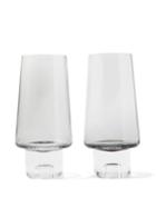 Tom Dixon - Set Of Two Tank Smoked-glass Highball Glasses - Mens - Black