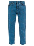 Dolce & Gabbana - Painted Slim-leg Jeans - Mens - Blue