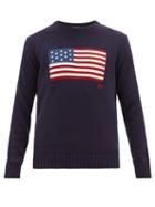 Matchesfashion.com Polo Ralph Lauren - Jacquard-american Flag Cotton Sweater - Mens - Navy