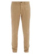 Matchesfashion.com Ami - Slim-fit Cotton Chino Trousers - Mens - Beige
