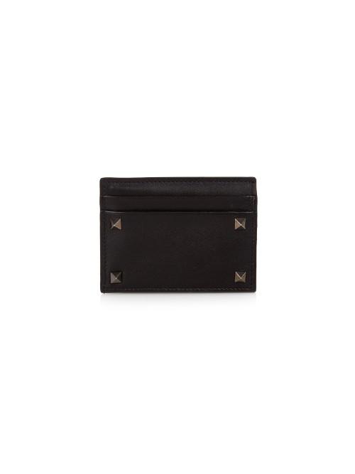 Valentino Rockstud Leather Cardholder