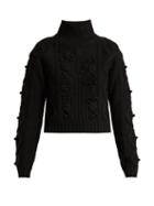 Matchesfashion.com Joseph - Cable Knit Wool Sweater - Womens - Black