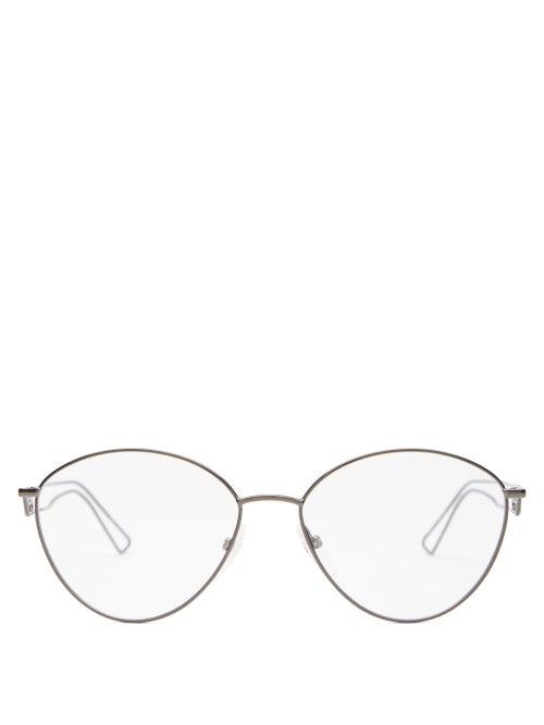 Matchesfashion.com Balenciaga - Round Metal Glasses - Womens - Black