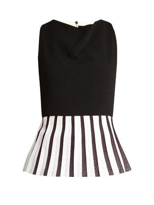 Roland Mouret Oram Sleeveless Peplum-hem Top