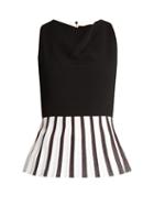 Roland Mouret Oram Sleeveless Peplum-hem Top