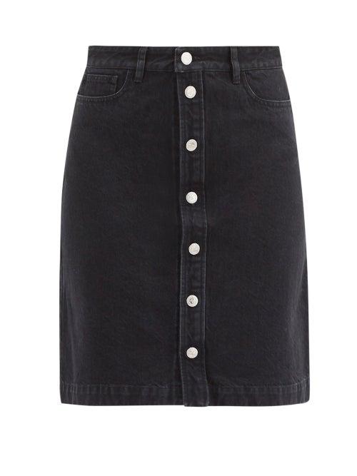 Matchesfashion.com A.p.c. - Theresa Denim Mini Skirt - Womens - Black