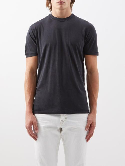 Tom Ford - Crew-neck Lyocell-blend Jersey T-shirt - Mens - Black