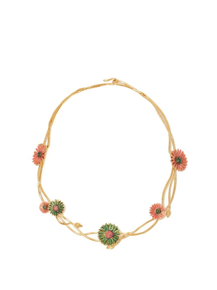 Aurélie Bidermann Athina Gold-plated Floral Necklace