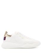Matchesfashion.com Stella Mccartney - Loop Raised-sole Faux-leather Trainers - Womens - White Gold